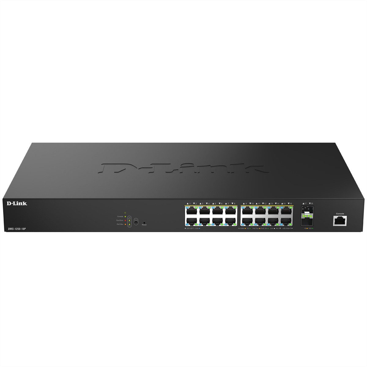 D-Link DMS-1250-18P/E 18-Port Switch PoE Multi-Gigabit Smart Managed Netzwerk-Switch