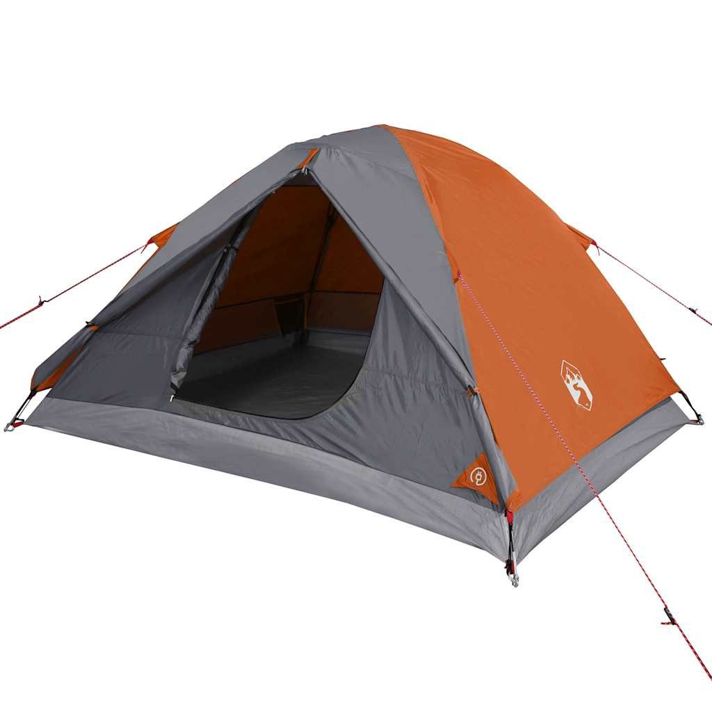 vidaXL Kuppelzelt Kuppel-Campingzelt 3 Personen Orange Wasserdicht, (1 tlg)