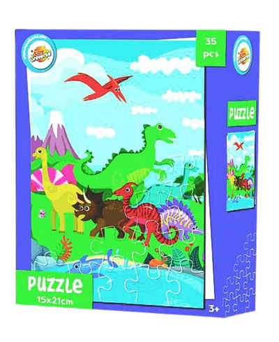 Puzzle Dinosaurier, 35 Puzzleteile, mini Kinderpuzzle ab 3 Jahre