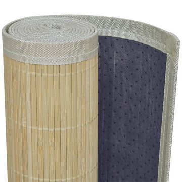 Teppich Rechteckig Naturfarbener Bambusteppich 80 x 200 cm Teppich, vidaXL, Höhe: 200 mm