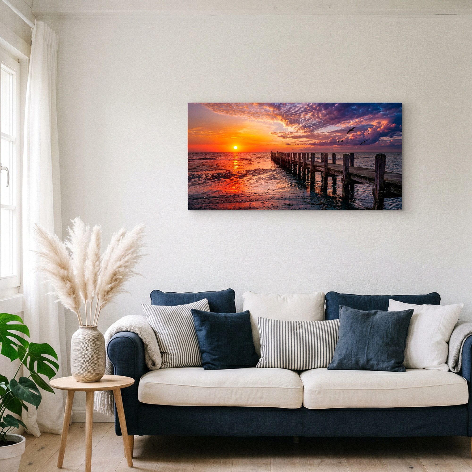 OTTO home Leinwandbild Steg mit Sonnenuntergang, Meer Bilder (1 St) – Bild 2 von 4