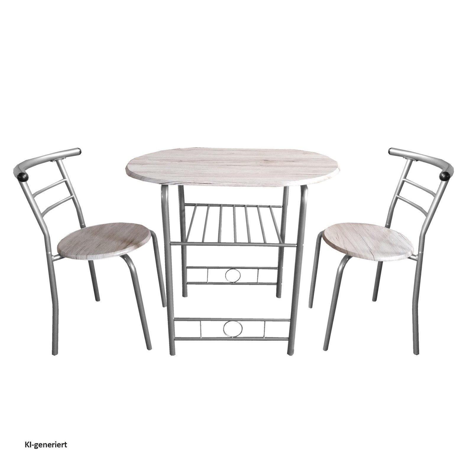 HTI-Line Küchentisch Tischgruppe Merit (Set, 3-St., 1 Tisch, 2 Stühle), Essgruppe 1 Tisch 2 Stühle