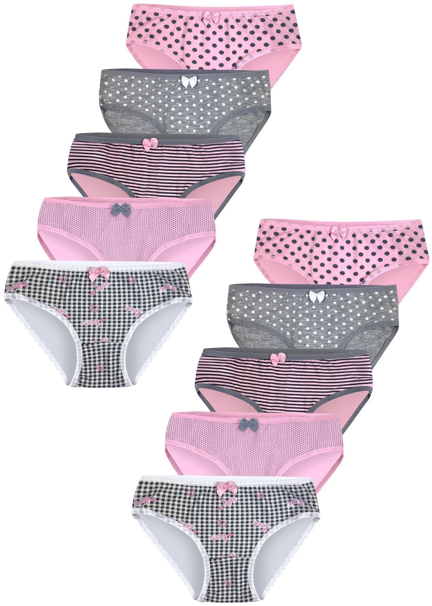 Slip 10er Set Mädchen Slips - Mix - Bunt
