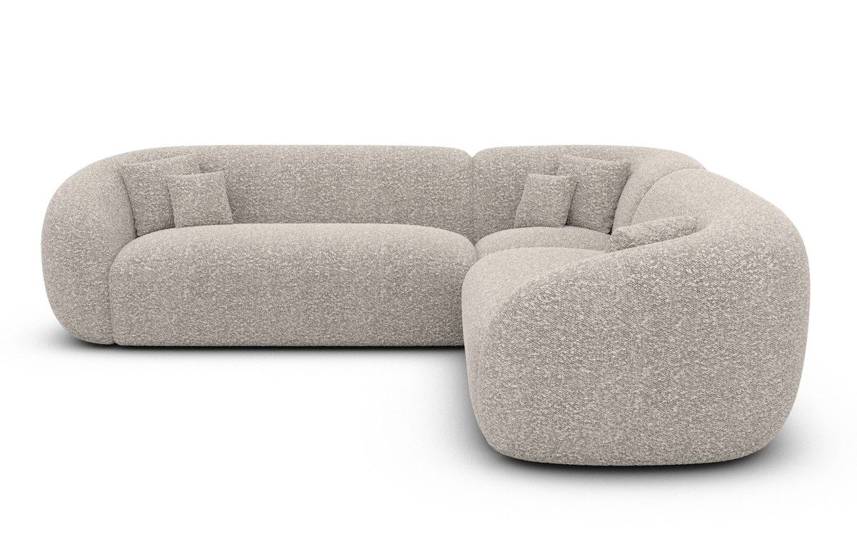 Sofa Dreams Ecksofa Sorelia L Form Luxus Polsterecke, Design Stoffsofa, 4-Sitzer, Boucléstoff Bezug in Pearl