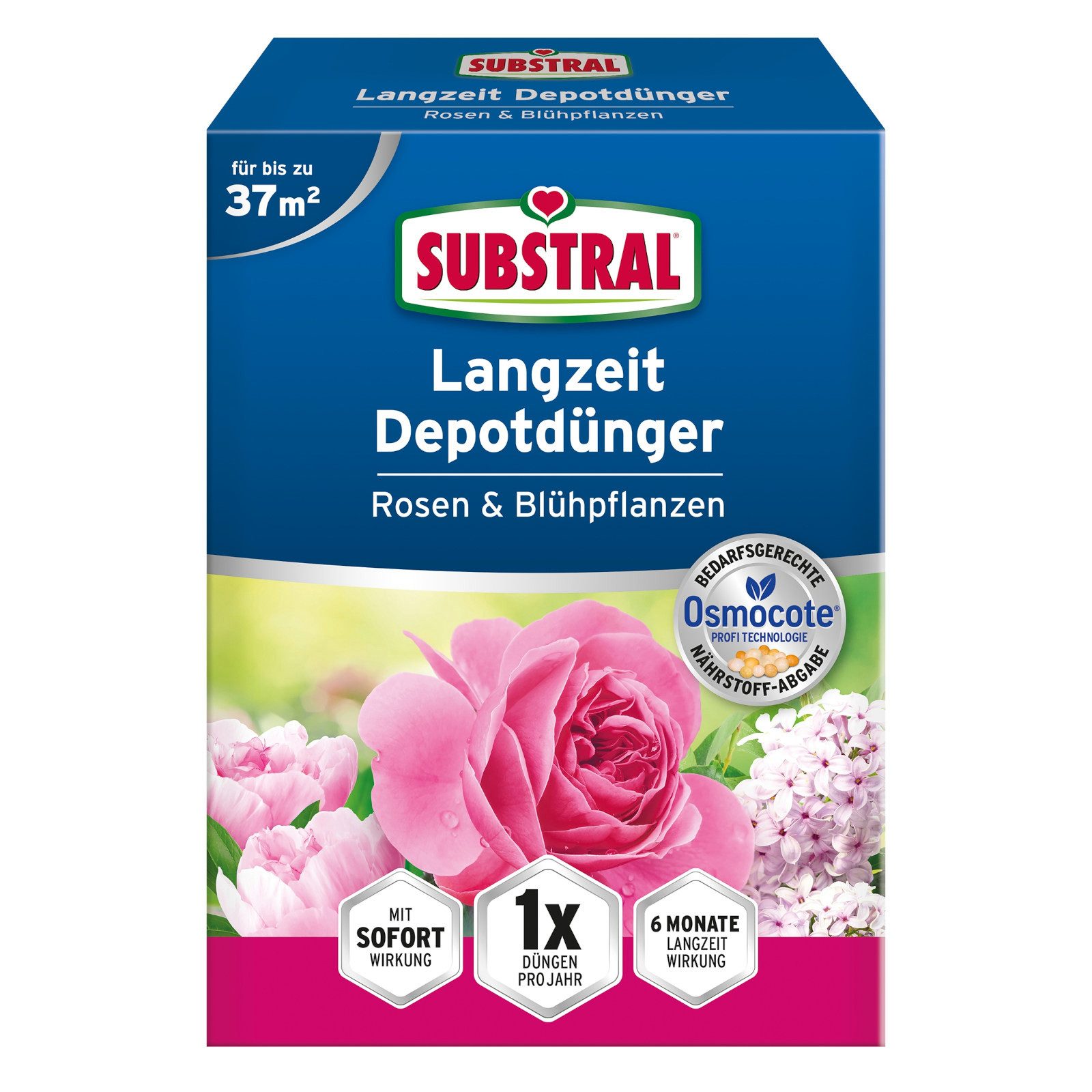 Substral Langzeitdünger Langzeit Depotdünger für Rosen & Blühpflanzen - 1,5 kg