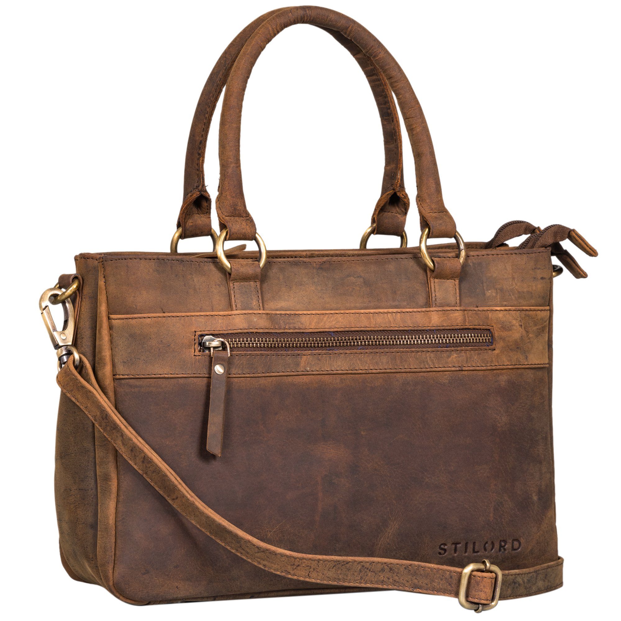 STILORD Handtasche "Frauke" Organisierte Leder Handtasche Damen Umhängetasc günstig online kaufen