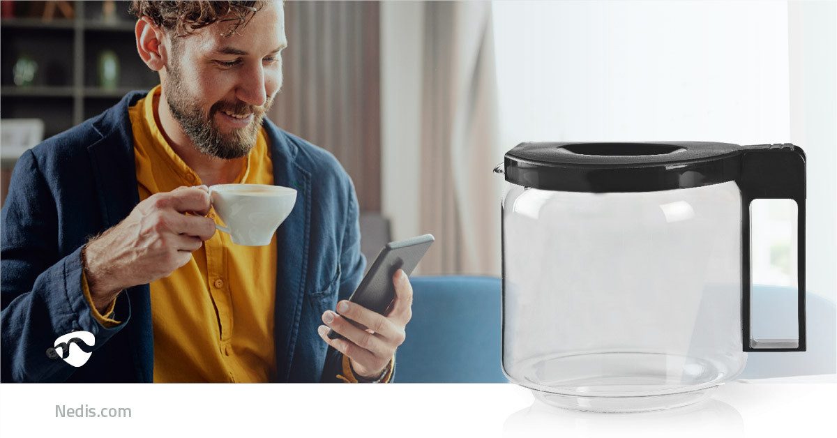 Nedis Kaffeekanne KACM003CP, 2.7 l, (1-St), Kompatibel mit Moccamaster, für täglichen Gebrauch, schickes Design