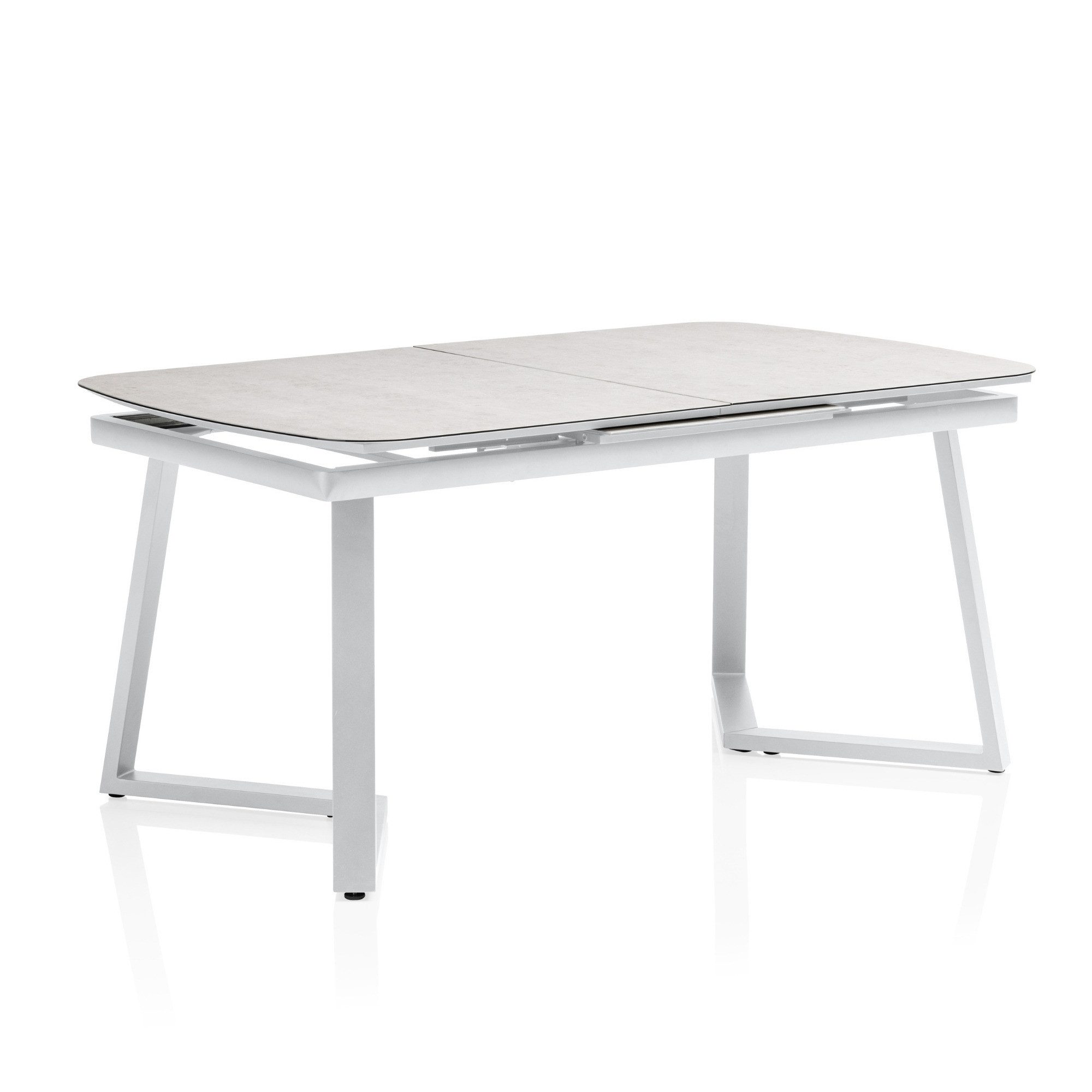 KETTLER Gartentisch Kettler Gartentisch Ausziehtisch 160/210 x 95 cm Alu Glas Keramik