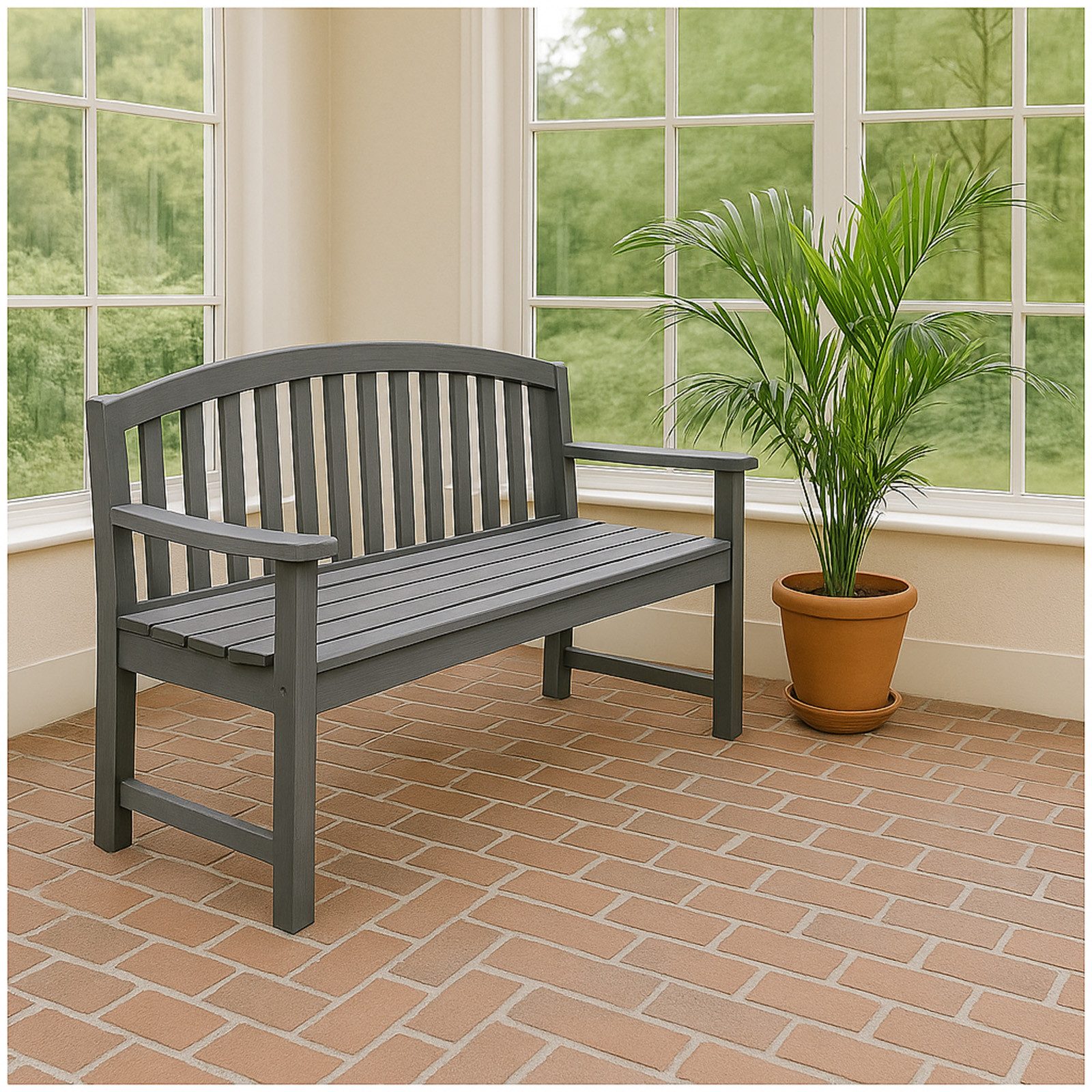 HTI-Living Gartenbank Gartenbank Anthrazit Heidi (Stück, günstig online kaufen