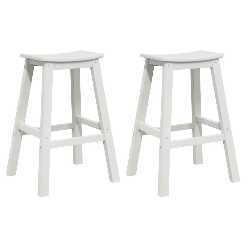 vidaXL Barhocker Barhocker 2 pcs Weiß 52 x 43 x 73,5 cm HDPE (2 St)