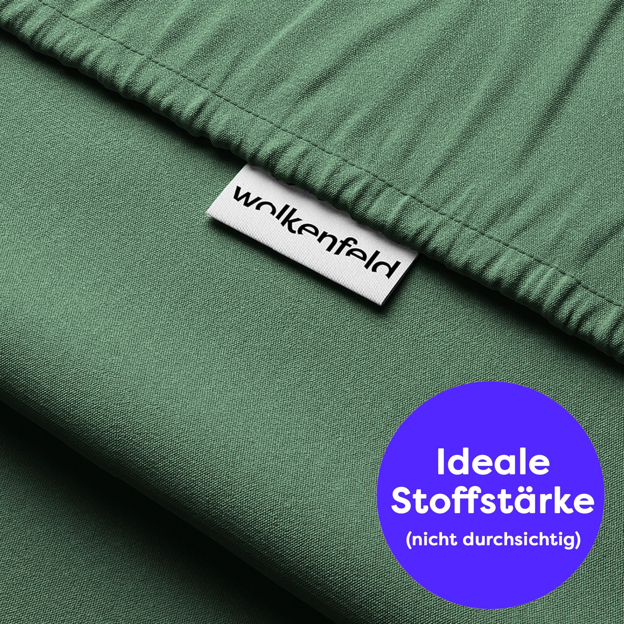 Wolkenfeld Spannbettlaken 100% Baumwolle - Superweiches Bettlaken für Matratzen von 5 bis 20cm, Jersey, Gummizug: rundum, (1 Stück), Rutschfest & Blickdicht - 90x200, 140x200, 160x200, 180x200 200x200