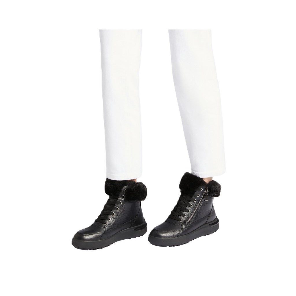 Geox Winterschuhe Dalyla B ABX (wasserdicht, wärmendem Futter) schwarz Winterstiefel