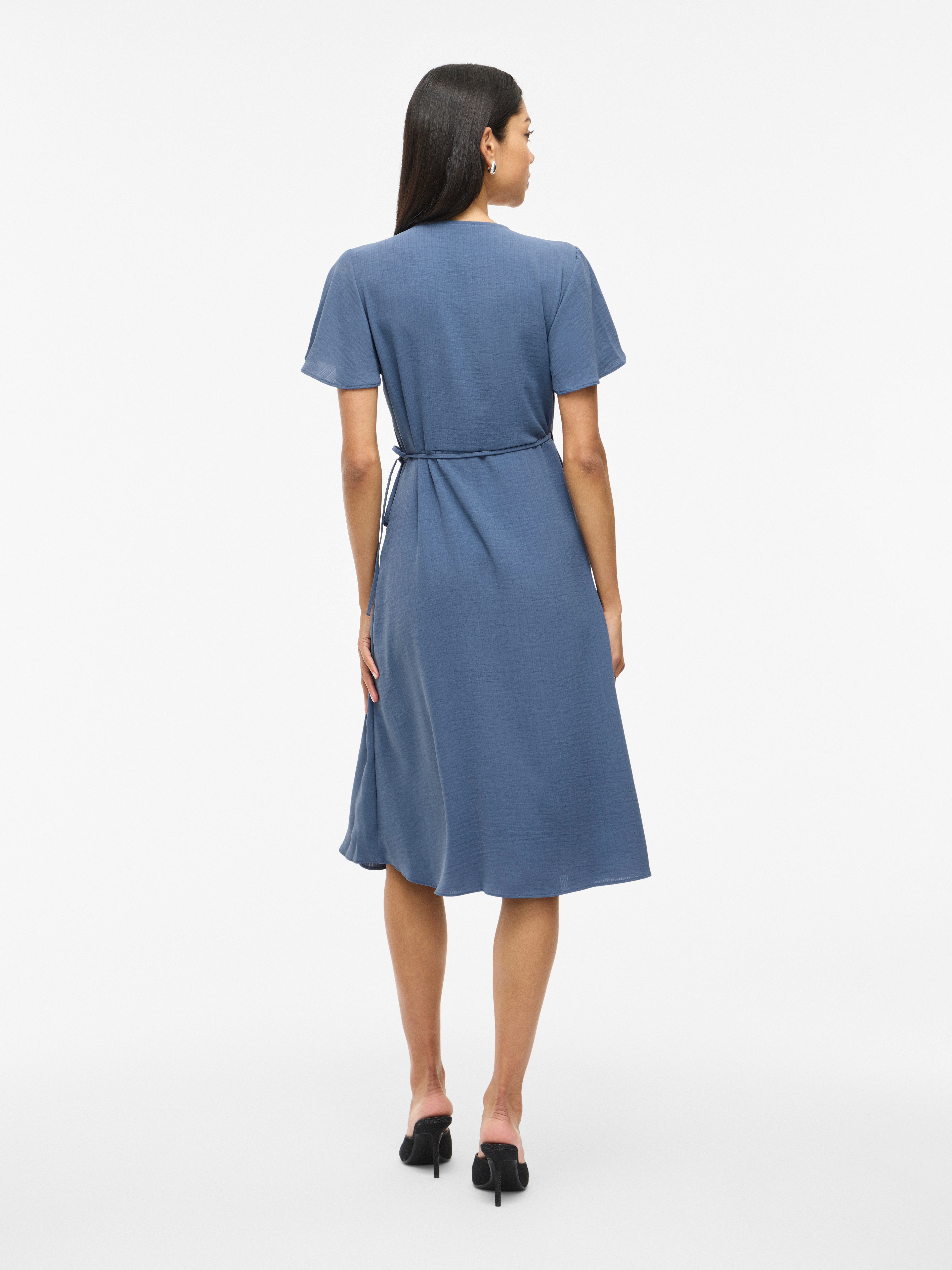 Vila Wickelkleid VILOVIE S/S WRAP MIDI günstig online kaufen