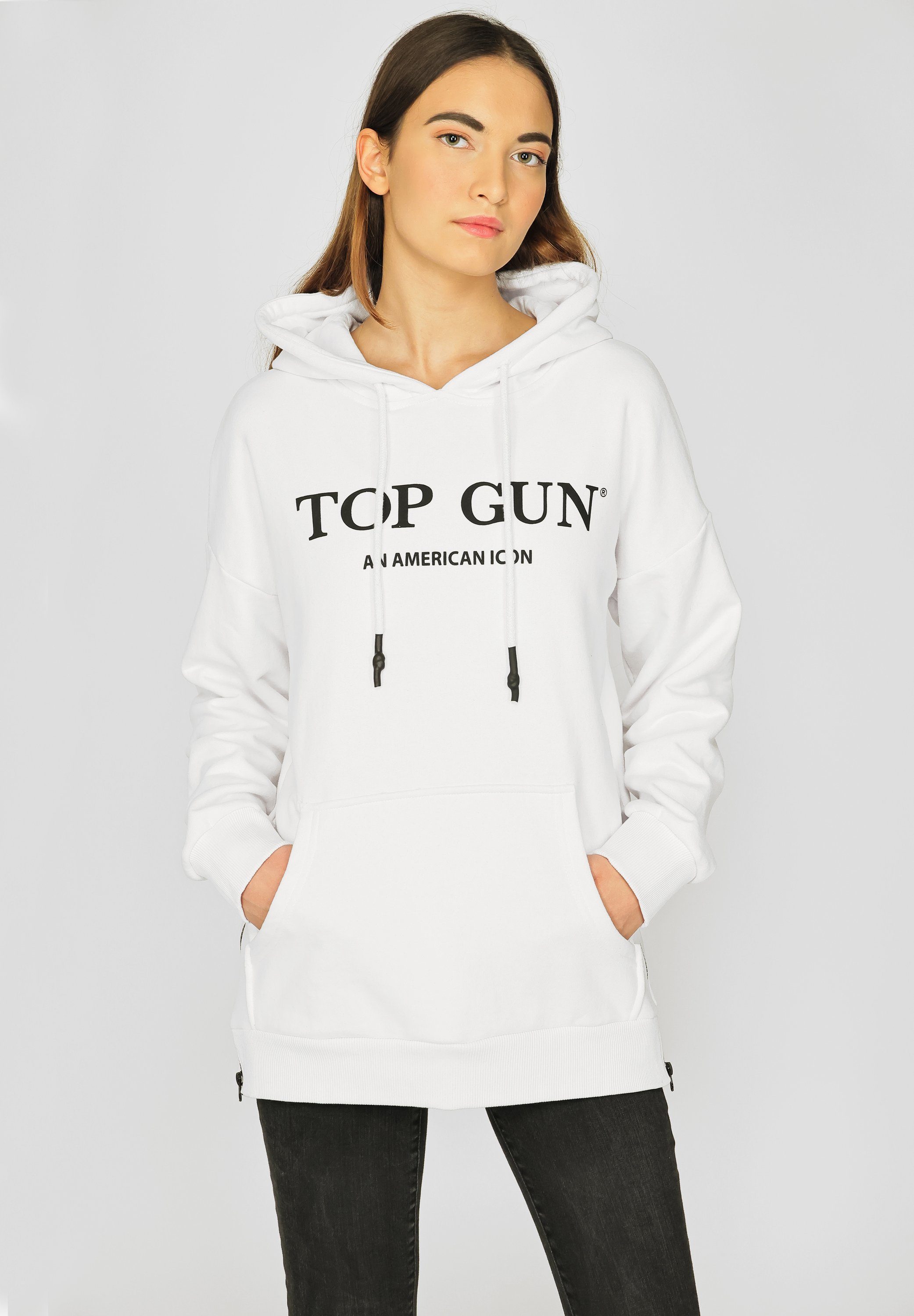 white Kapuzenpullover TOP GUN TG20214003