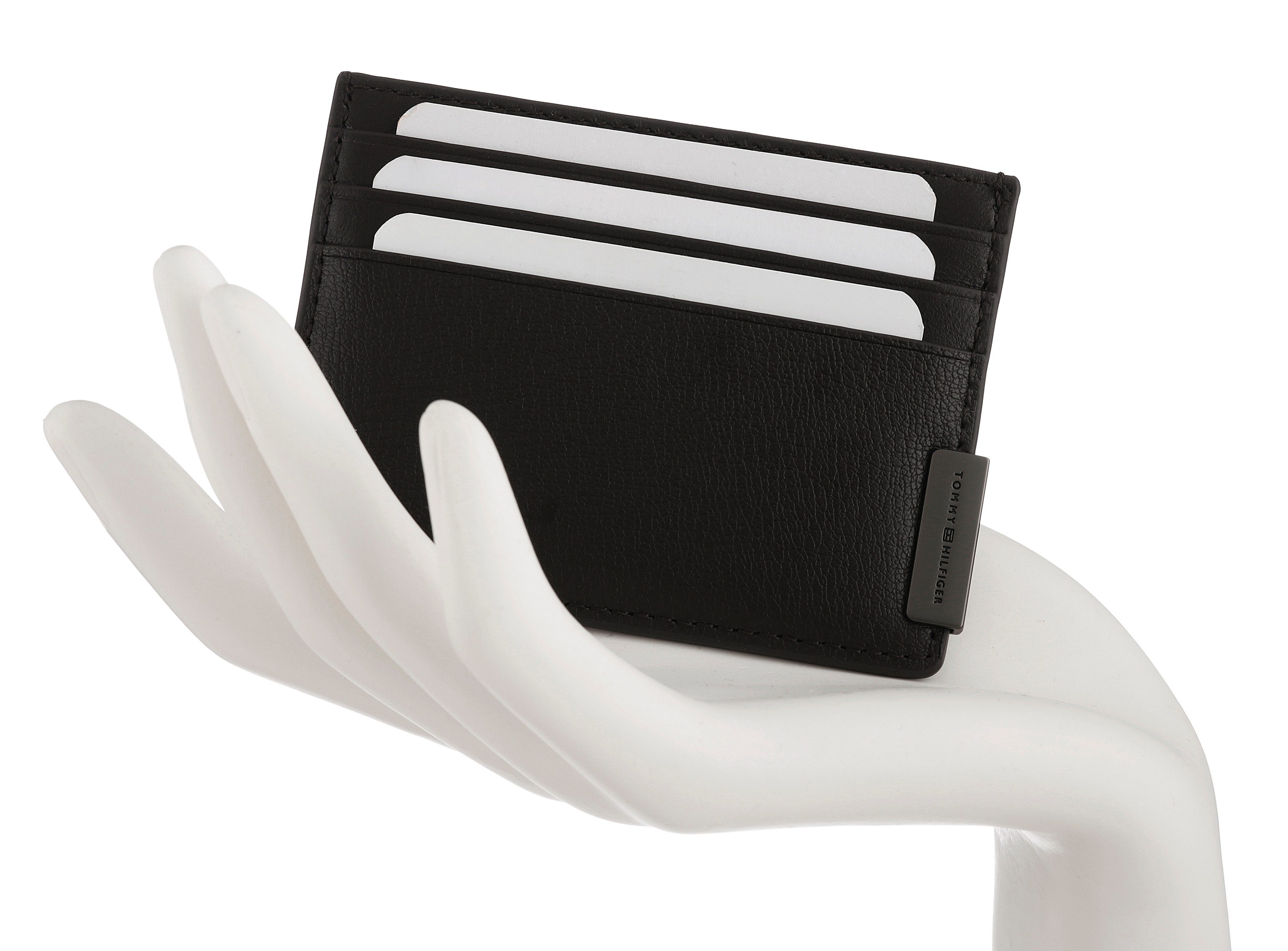 Tommy Hilfiger Kartenetui TH HARDWARE CC HOLDER, Unisex, Mini Geldbeutel, Men Portemonnaie mit seitlichem Label