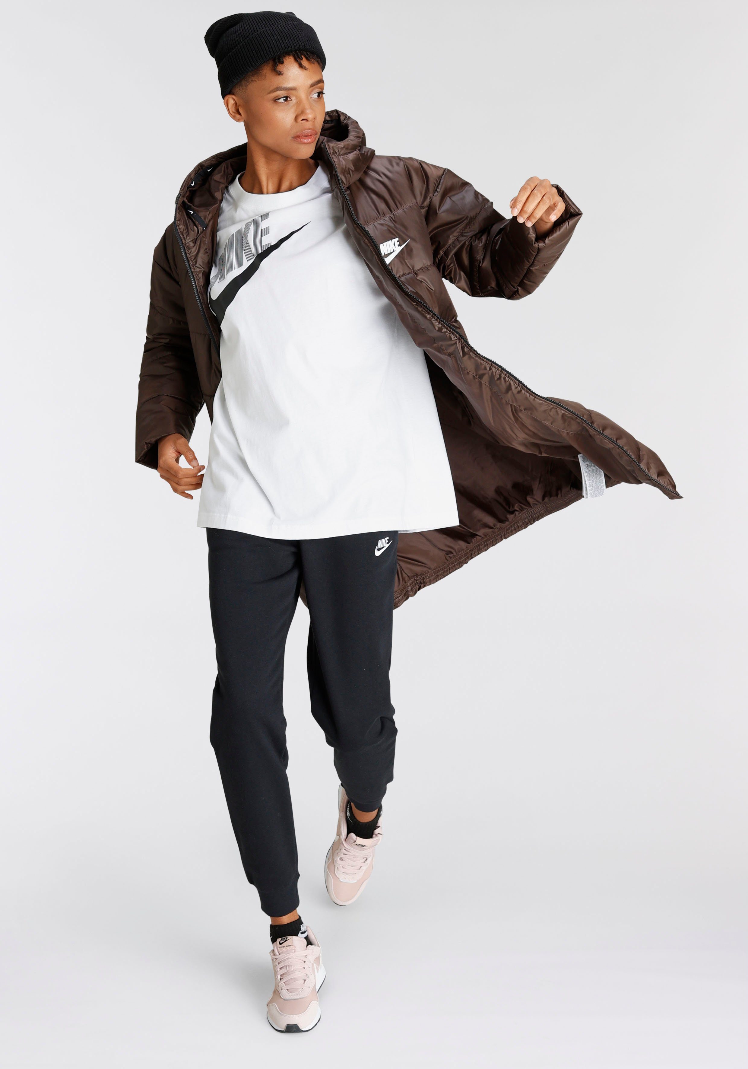 Nike Sportswear Steppmantel Therma-FIT Parka Repel BAROQUE Women's BROWN/BLACK/WHITE Hooded