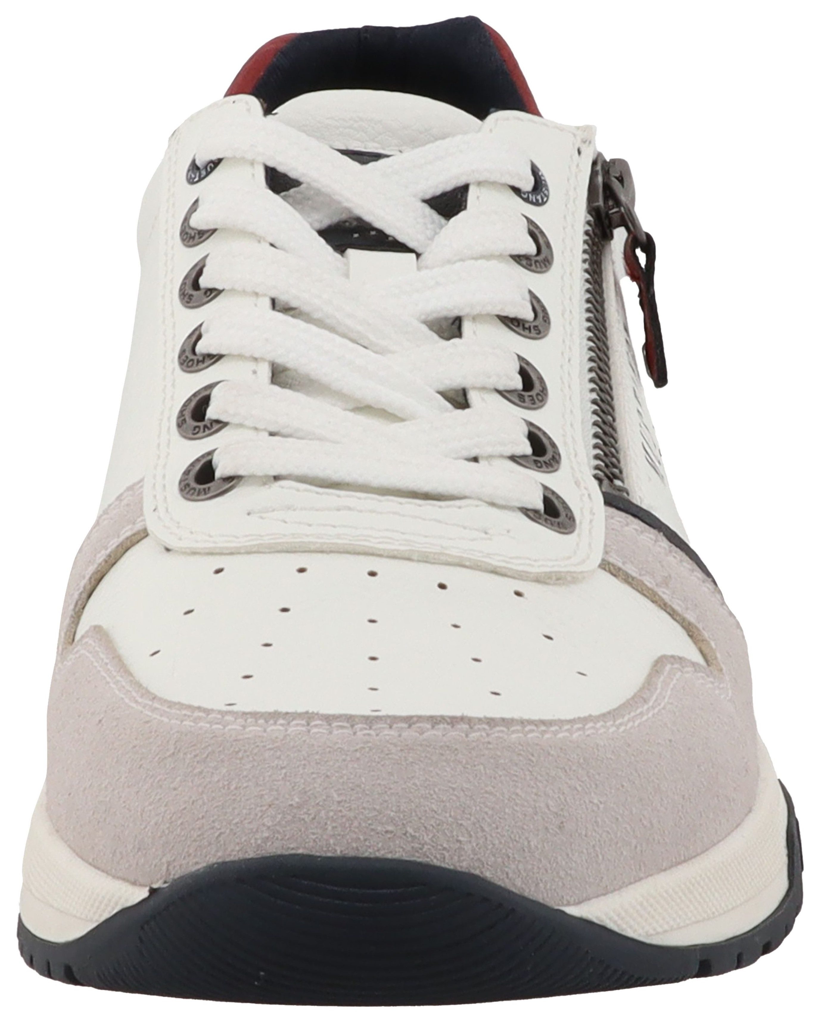 Mustang Shoes Filippo Sneaker Freizeitschuh, Halbschuh, Schnürer mit seitlichem Reißverschluss