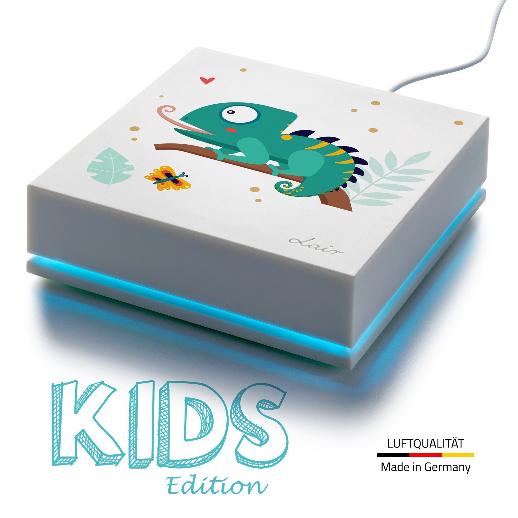 Lair Raumluft-Qualitätssensor Lair One Kids Edition / CO2-Messgerät / Luftsensor Chamäleon