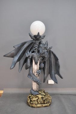 JVmoebel Skulptur XXL Design Gothik Stehleuchte Lampe Stand Leuchte Drachen Lampen 143cm