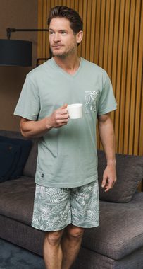 Pastunette Schlafanzug Herren Pyjama Shorty (2 tlg) Baumwolle