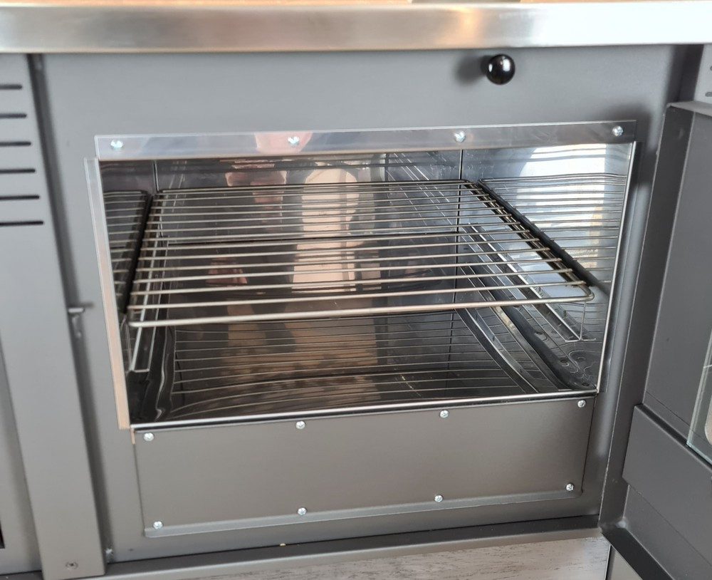 ProTermo Festbrennstoffherd PANONIA Kacheln schwarz, rechte Version, 8,5 kW – Bild 4 von 5