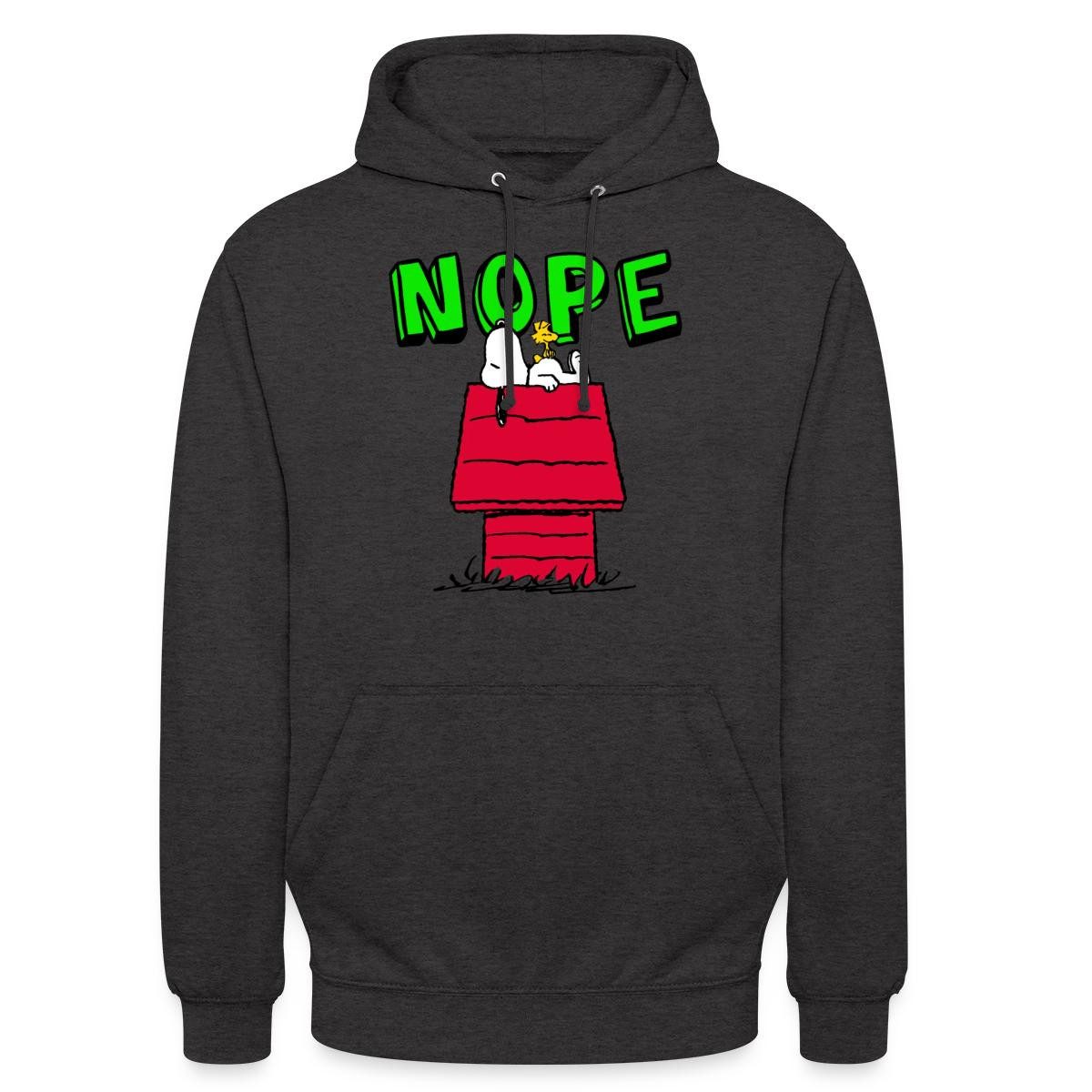 Spreadshirt Hoodie Peanuts Snoopy Nope Nö Lustig Unisex Hoodie (1-tlg)