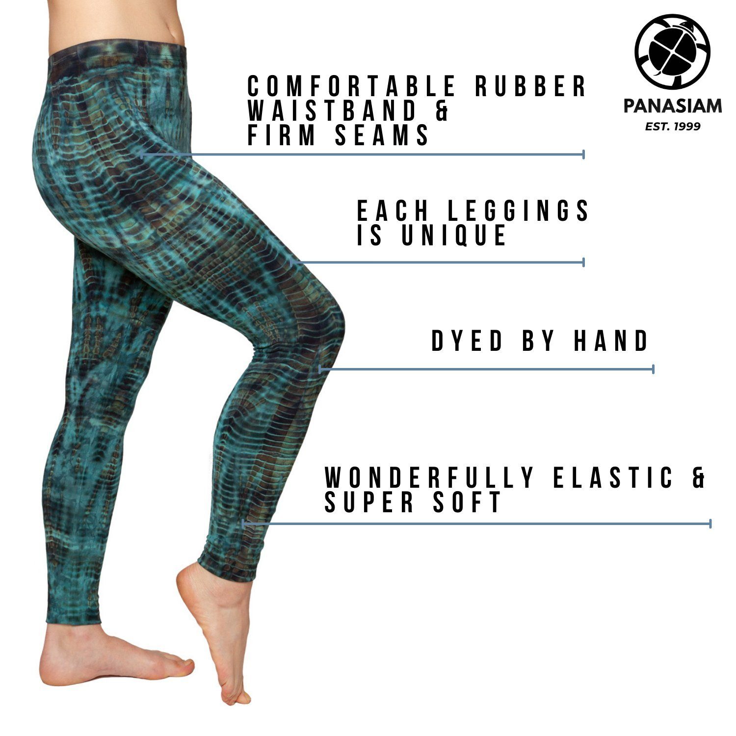 Leggings natürlicher Leggings 'Zebra' Yogaleggings Goa Legging Unikat PANASIAM Viskose N009 Batik lange aus Look Sportleggings Hose Leggings im Batik color-squeeze Sporthose