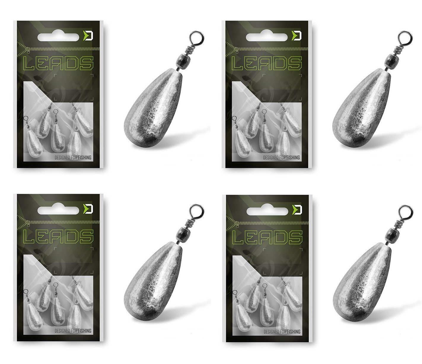 Birnenblei 20 Birnenbleie SET mit Wirbel LEADS 18g 20g 25g 30g