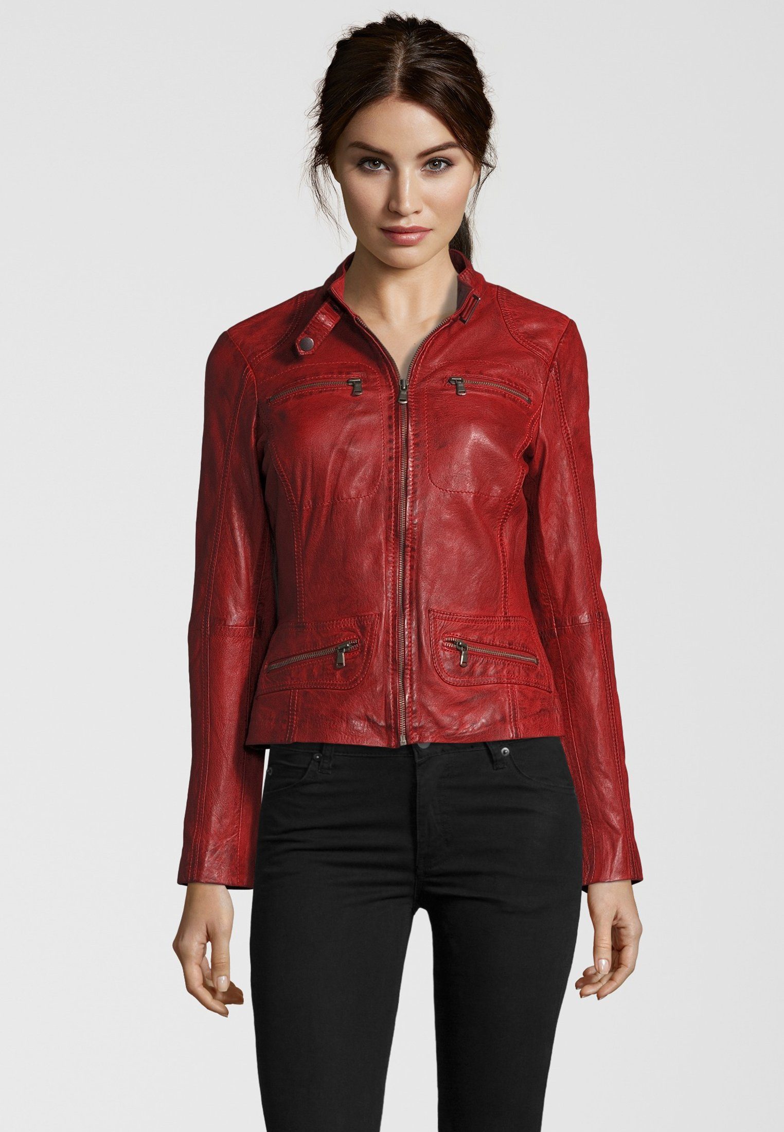 Damen Lederjacke In Rot Online Kaufen Otto