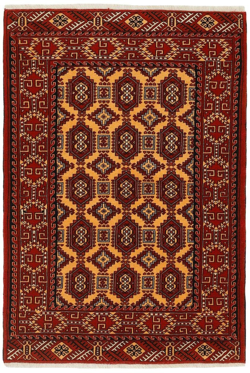 Orientteppich Turkaman 105x155 Handgeknüpfter Orientteppich / Perserteppich, Nain Trading, rechteckig, Höhe: 6 mm