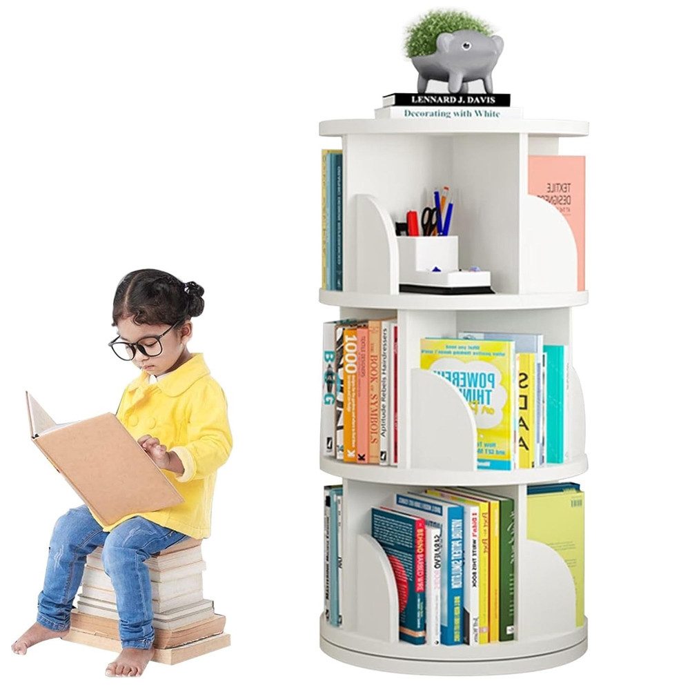 NUODWELL Bücherregal Drehbare Bücherregal, 2/3/4/5 Etagen günstig online kaufen