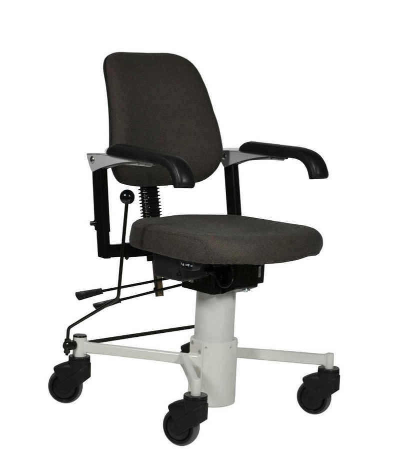 Devita Stuhl »Pflegestuhl Trippelstuhl Transportstuhl Seniorenstuhl höhenverstellbar mit großen Rollen bis 125 kg« (kein Set)