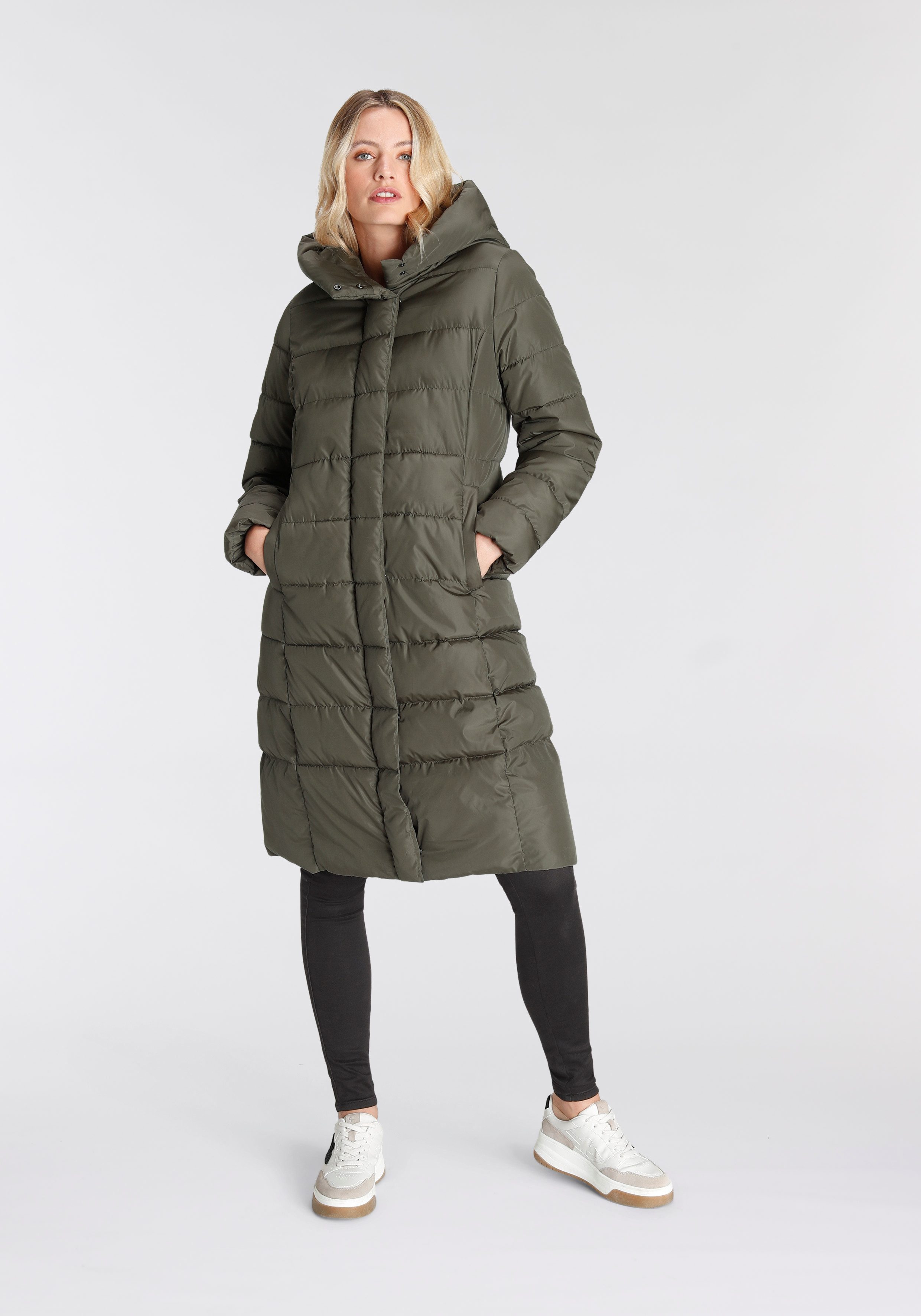 ONLY Steppmantel ONLTINA – Puffermantel mit Premium-Füllung und verdecktem Zipper regular fit, casual, Steppware, Kunstfaser, hochschließend – Bild 5 von 5