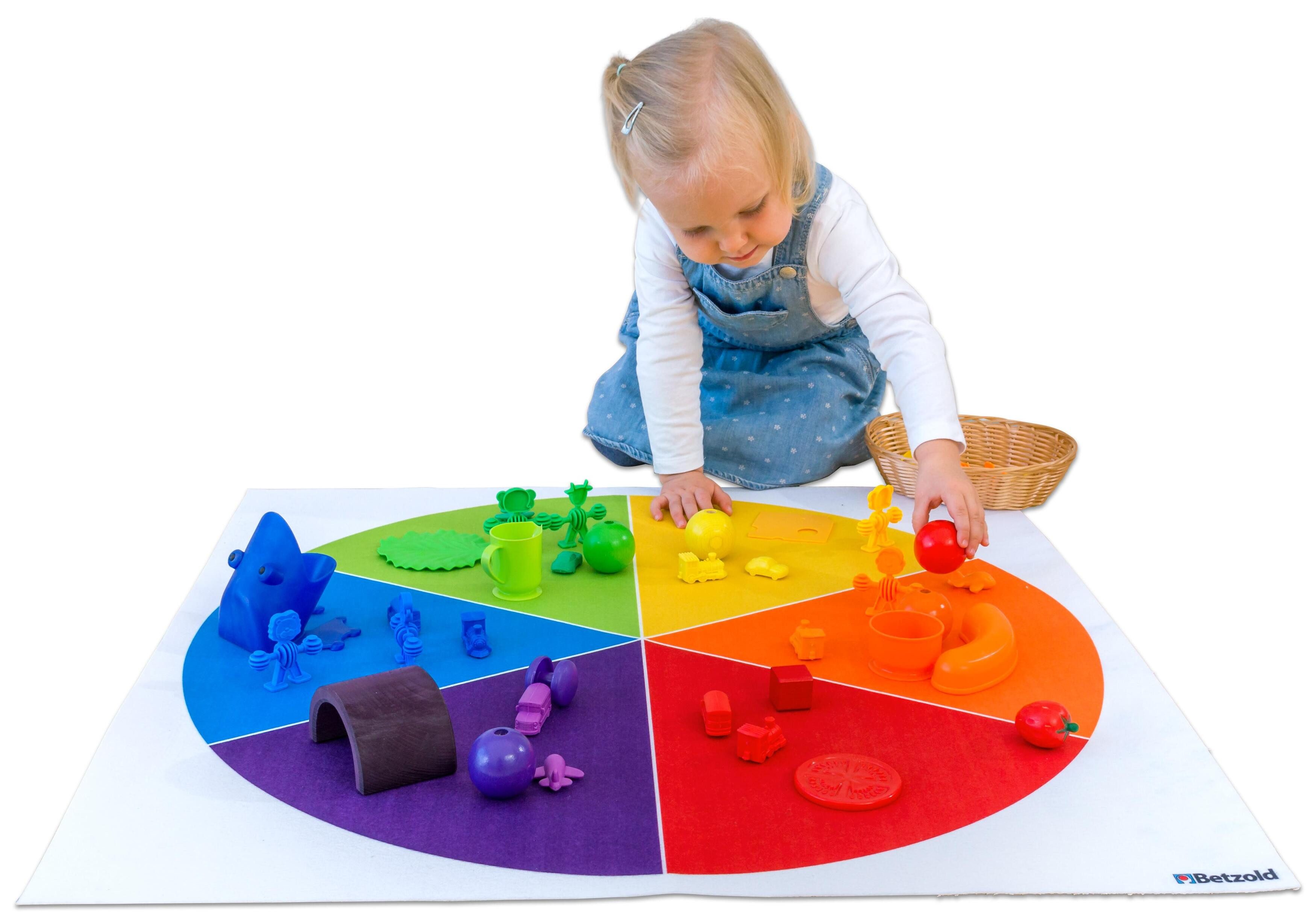 Betzold Kinderteppich Farbkreis-Teppich, Höhe: 50 mm