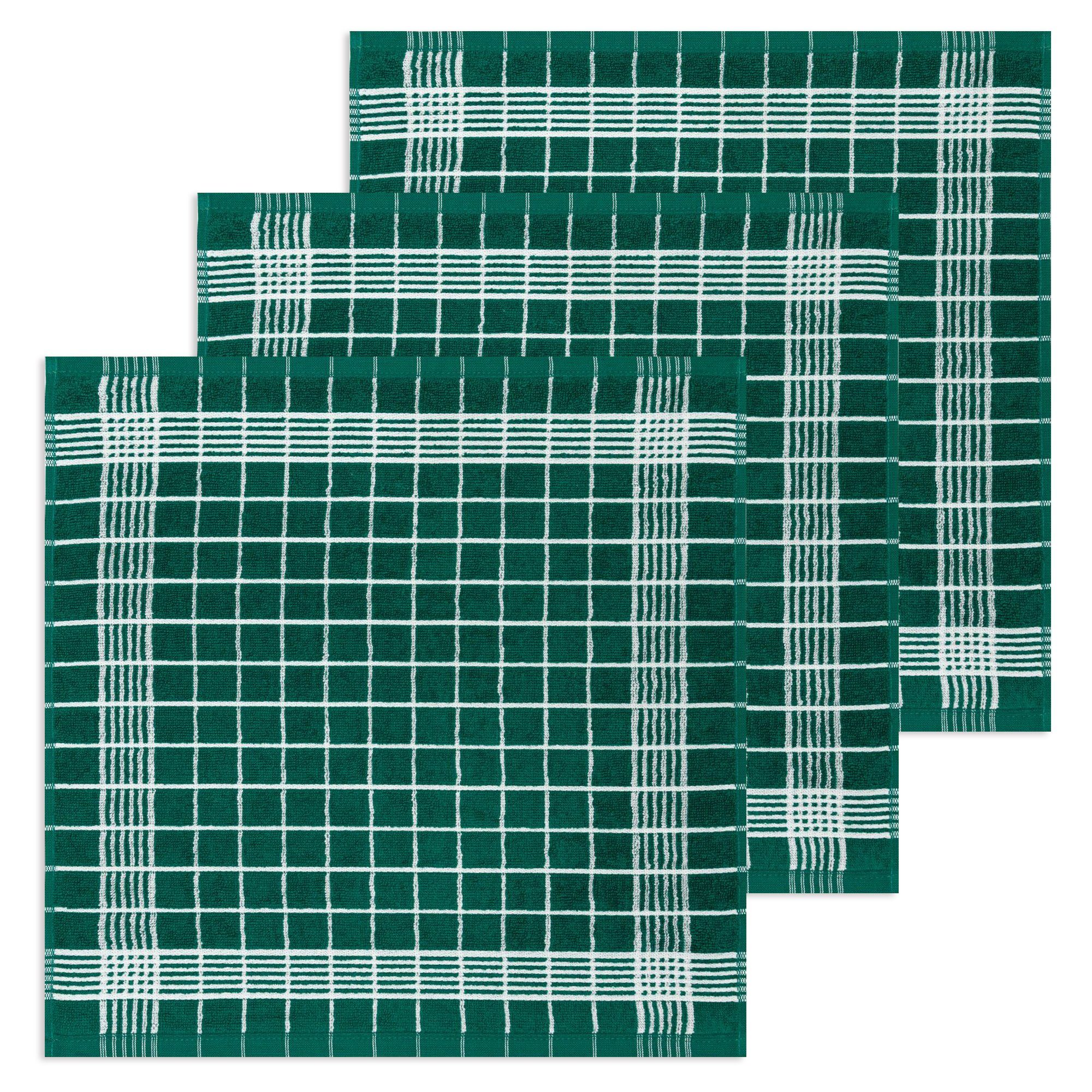 Kracht Geschirrtuch Trockenperle, (Set, 3-tlg., 3-teilig), 3er Pack Frottee Küchenhandtücher (3 Stück) ca.50x50cm 100% Baumwolle