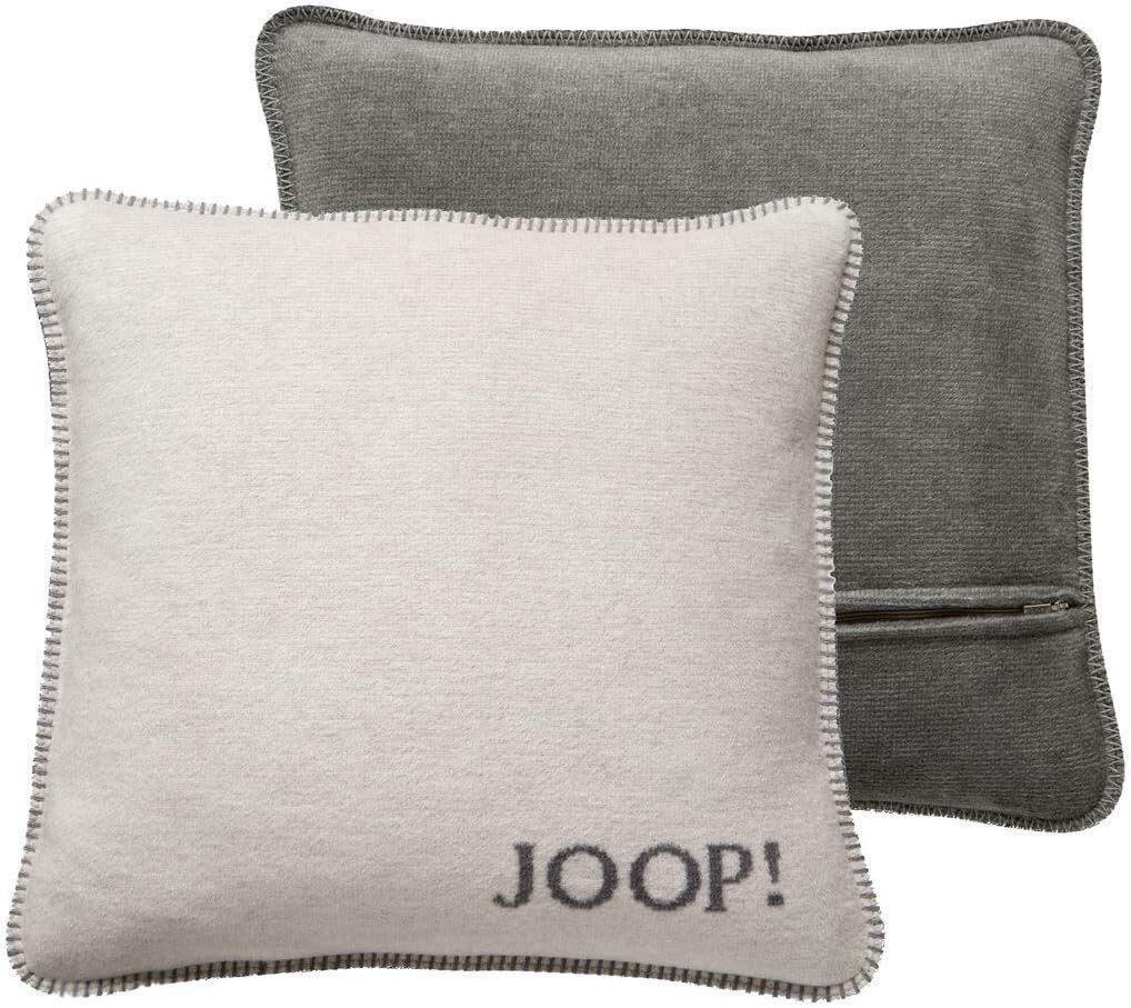JOOP! Dekokissen JOOP! Melange-Doubleface Kissenhülle Ecru-Graphit günstig online kaufen