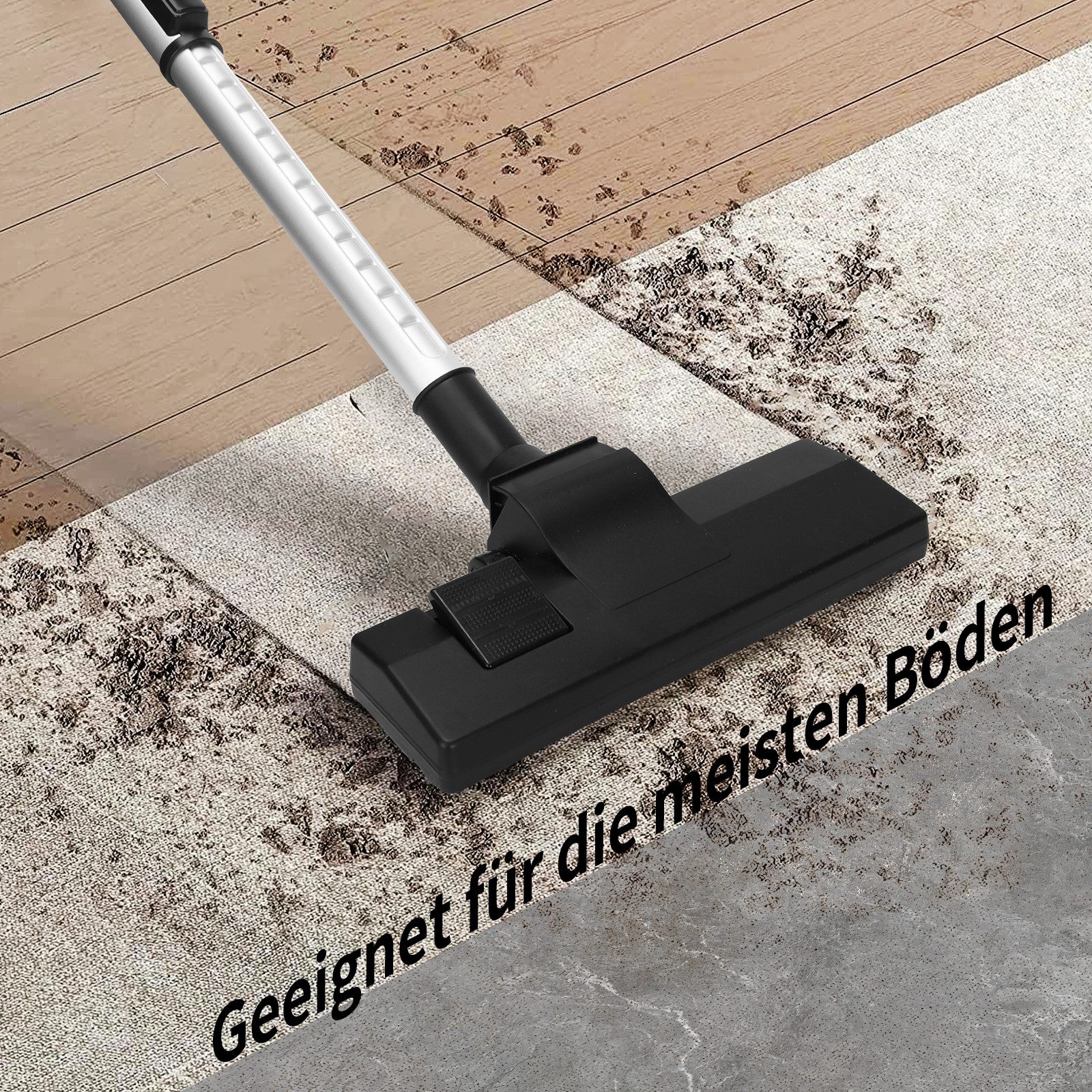 Aigostar Hand-und Stielstaubsauger Staubsauger mit Kabel 4 in 1, 15KPA, 1L/1,2L Leicht& Ideal für Zuhause, 600,00 W, beutellos, HEPA-Filter-System, Leicht und bequem