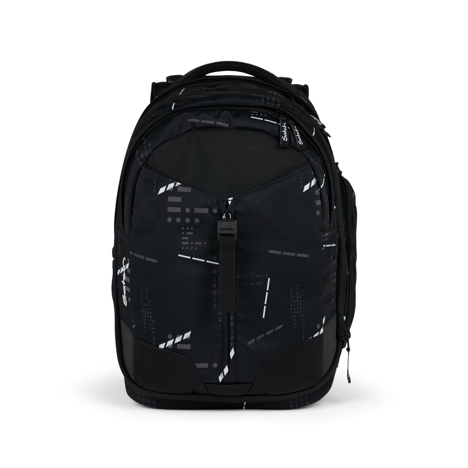 Satch Schulranzen Schulrucksack-Set MATCH Ninja Matrix 3-teilig, Kollektion 2024 (3-teilig), Laptop-Fach, Your-Size-System, Schulranzen