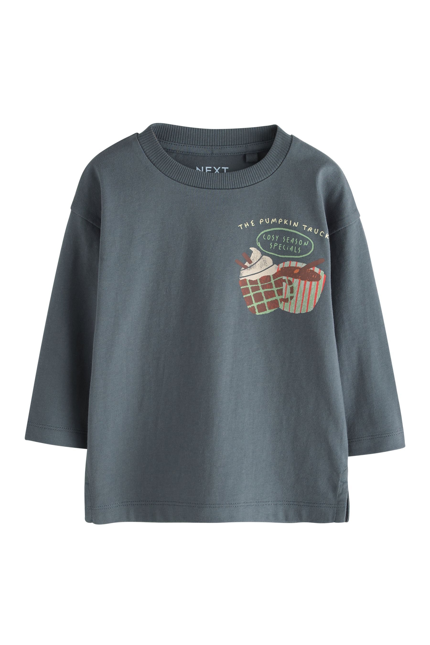 Langarmshirt Langärmeliges Shirt mit Rückengrafik