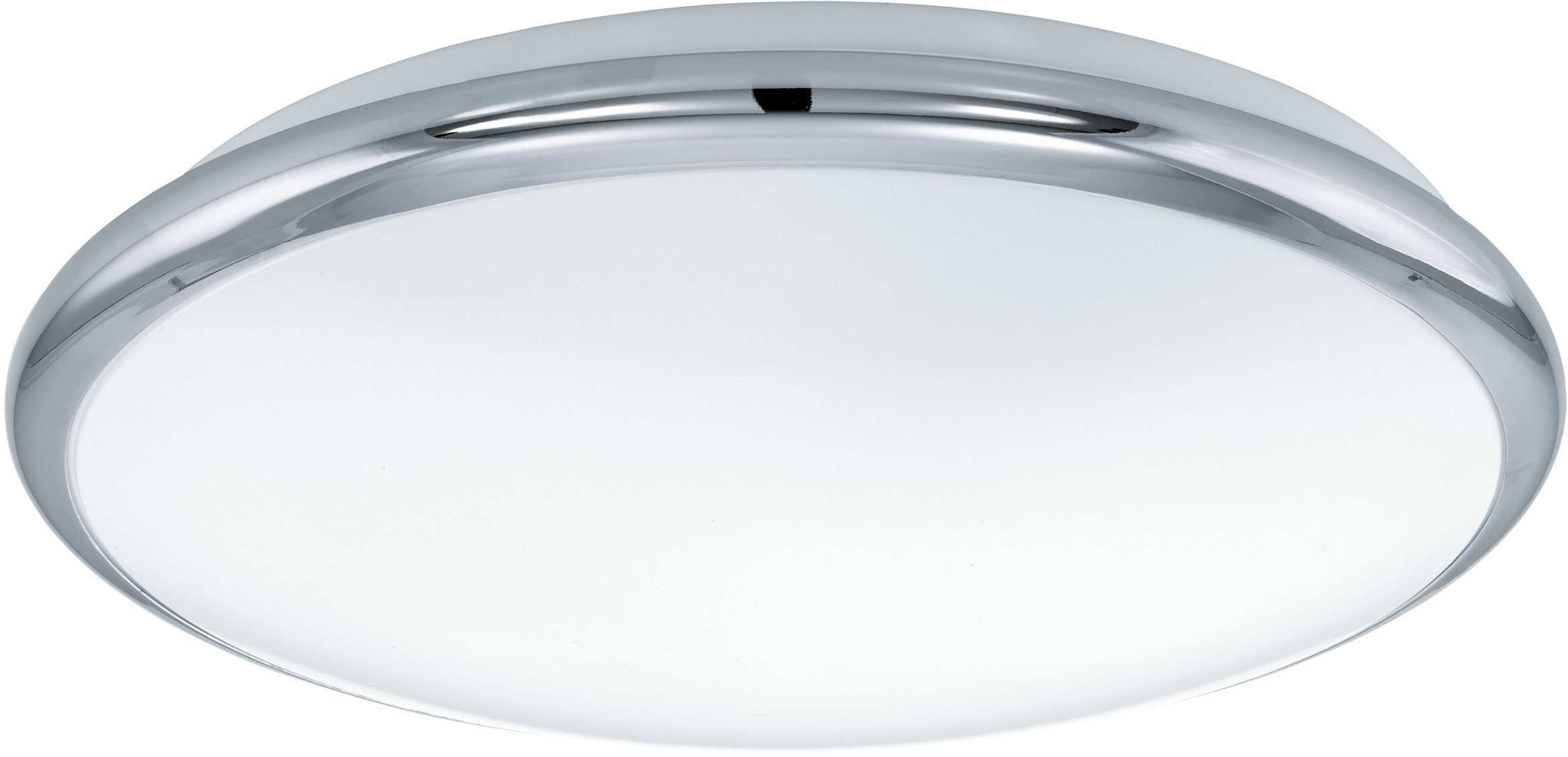 EGLO LED Deckenleuchte MANILVA, LED fest integriert, Warmweiß, LED tauschbar chromfarben/weiß