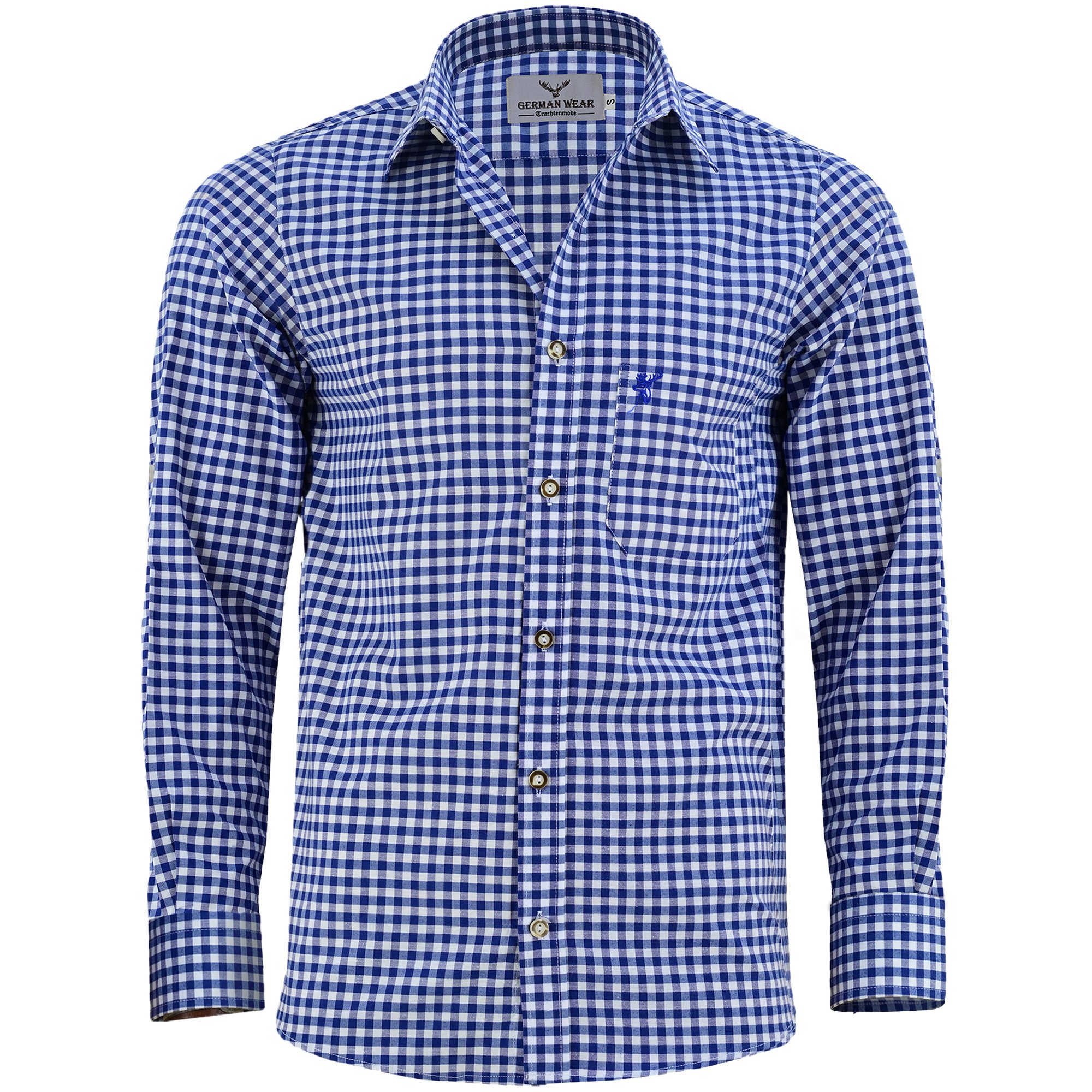 German Wear Trachtenhemd GW1205 Trachtenhemd Dunkelblau Karo günstig online kaufen
