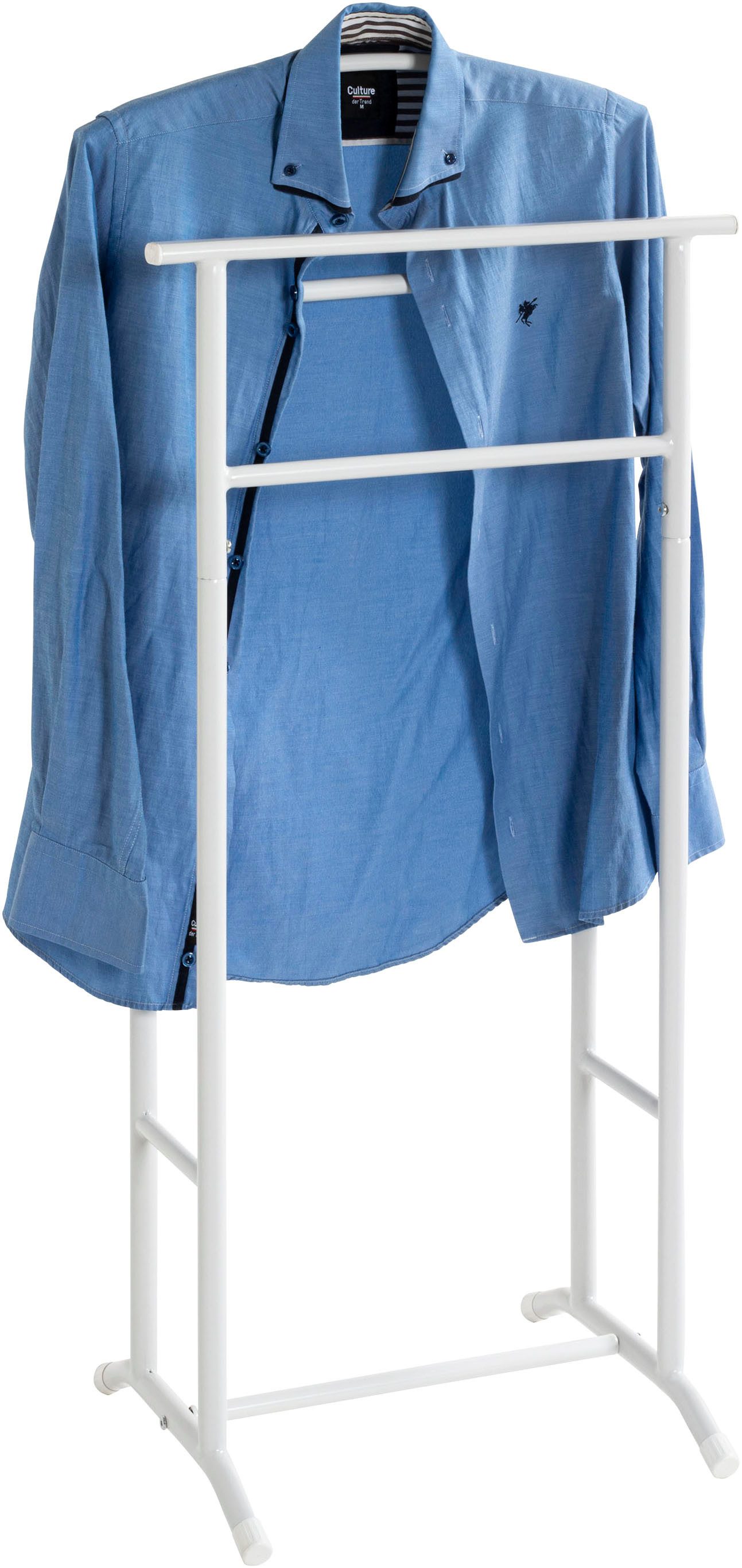 HAKU Herrendiener Anzugständer, Dressboy, Kleiderboy, Kleiderbutler, Stiller Diener, (1 St), Freiform - aus Metall -B/T/H 48/36/107 cm