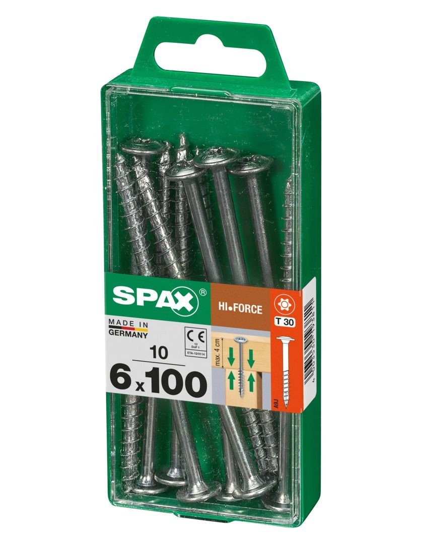 6.0 Holzbauschrauben mm Spax 30 x TX Holzbauschraube SPAX 100