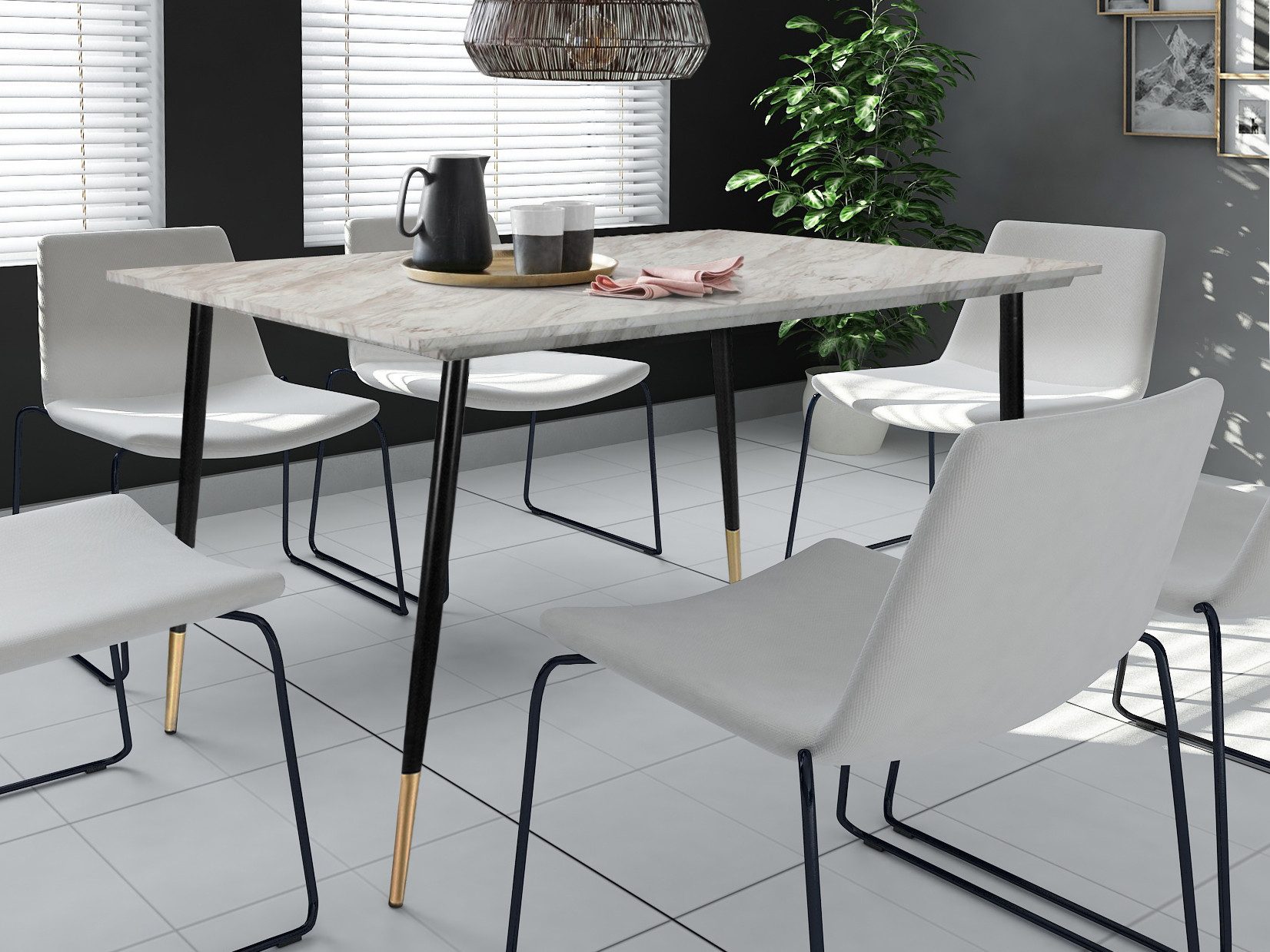 loft24 Esstisch Matcha - Esszimmertisch Küchentisch Tisch Holztisch, Esszimmertisch Küchentisch MDF rechteckig Breite 120 cm