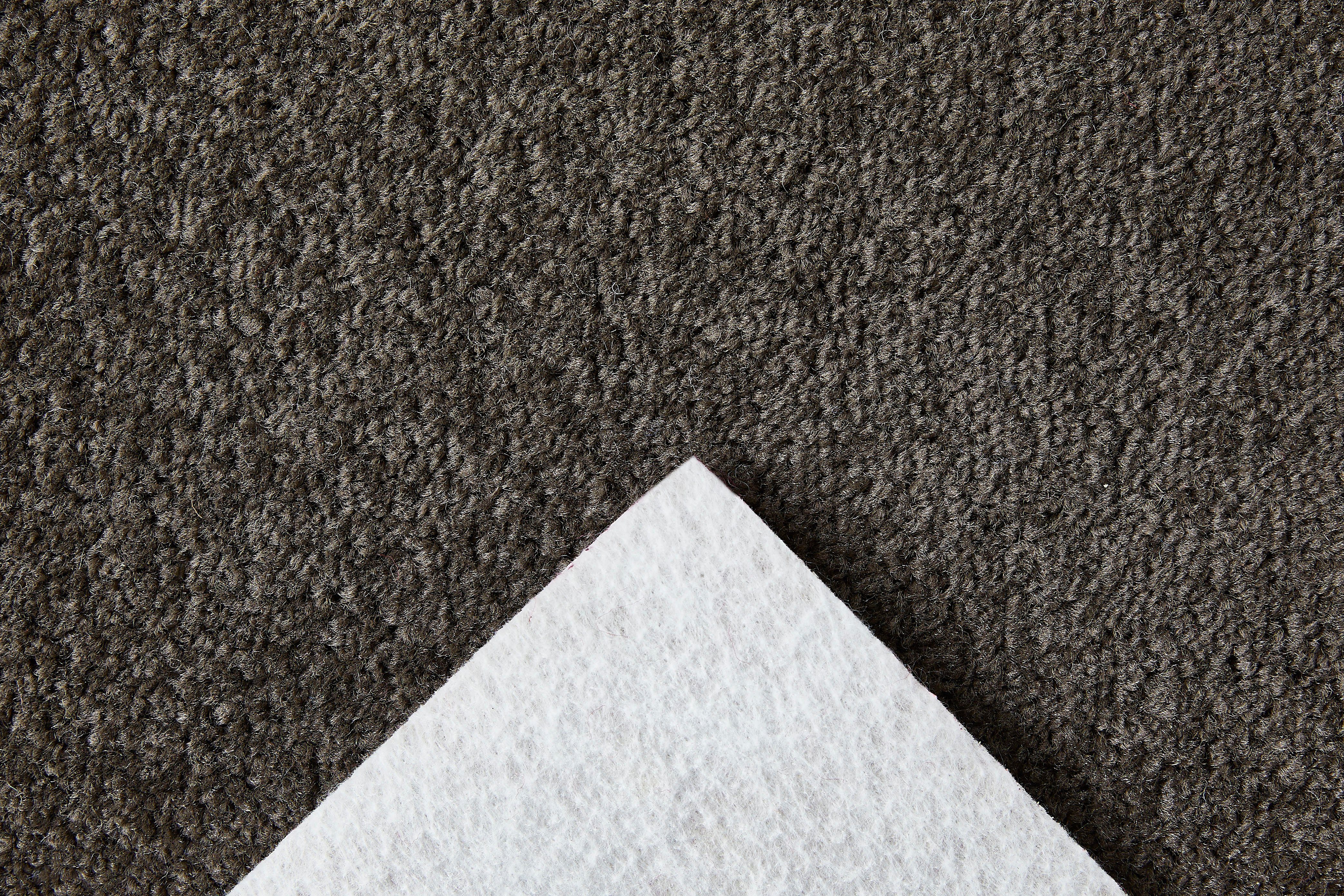 Teppichboden 400 Coupon pflegeleicht cm, Uni rechteckig, Andiamo, Kräuselvelours & grau-braun Farben, Breite Höhe: mm, 8,5 Ines, strapazierfähig