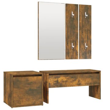 vidaXL Kleiderschrank Flurmöbel-Set Räuchereiche Holzwerkstoff (1-St)