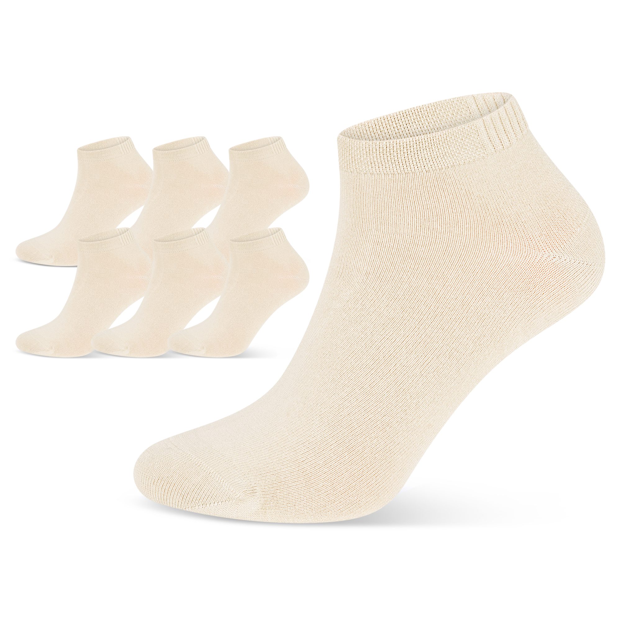 footart Sneakersocken Sneaker Socken Bambus Viskose ohne Gummibund foot-art bamboo:line (6 Paar)
