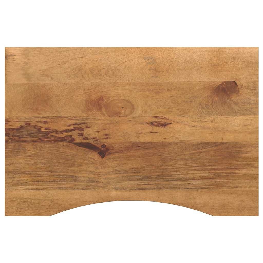 vidaXL Tischplatte Schreibtischplatte mit Aussparung 80x50x2,5 cm Massivholz