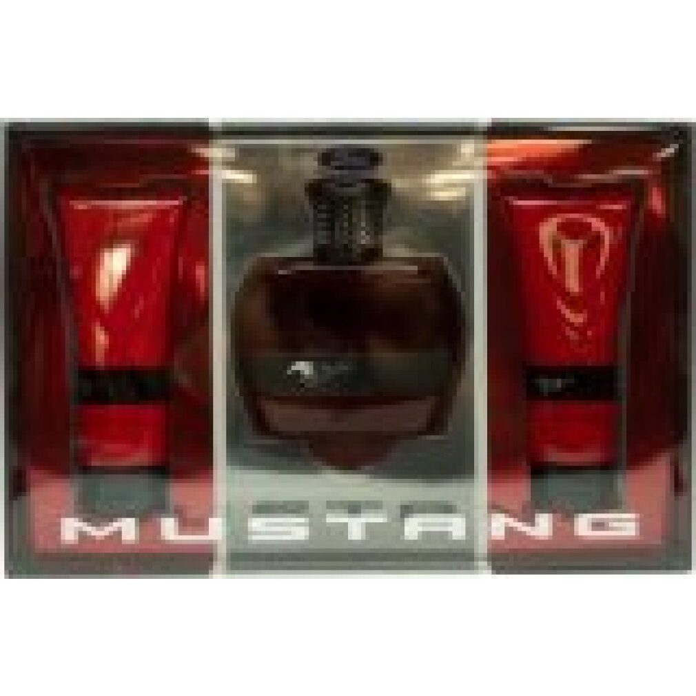 MUSTANG Eau de Toilette Red Gift Set 100ml EDT + 100ml Aftershave Balm + 100ml Body Wash