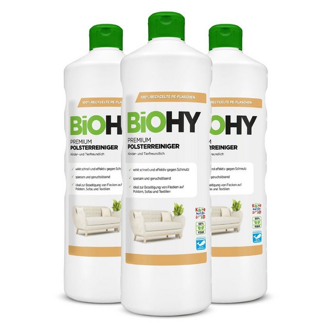 BiOHY BiOHY Premium Polsterreiniger 3er Pack (3 x 1 Liter Flasche) Polsterreiniger (3-St)